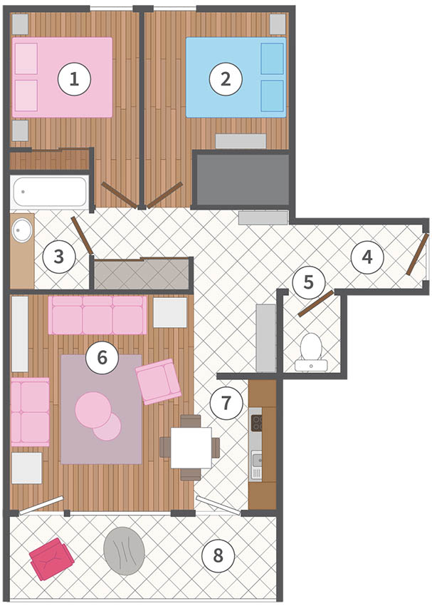 Plan Rose du Lac Location vacances appartement Haute Savoie